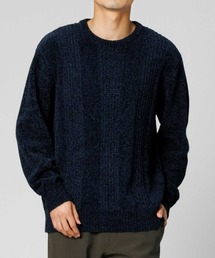 編み替えモールクルーネックニット