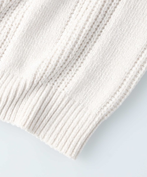 Right-on(ライトオン)の「編み替えモールクルーネックニット(ニット/セーター・メンズ・オフホワイト/ネイビー・XL/M/L)」の14枚目の写真