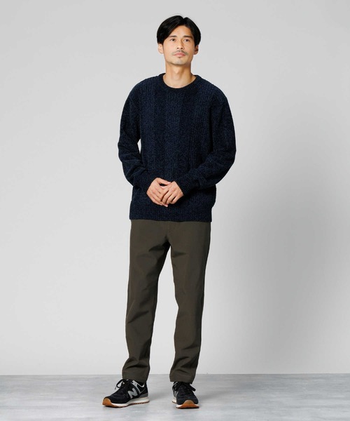 Right-on(ライトオン)の「編み替えモールクルーネックニット(ニット/セーター・メンズ・オフホワイト/ネイビー・XL/M/L)」の6枚目の写真