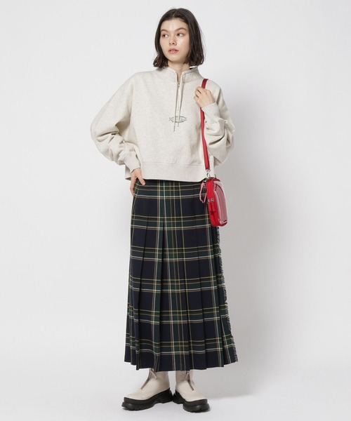 niko and...（ニコアンド）の「裏起毛ハーフZIPプルオーバー（その他トップス・レディース・チャコール/ナチュラル/パープル/グリーン・BIG(L)/SHORT）」の11枚目の写真