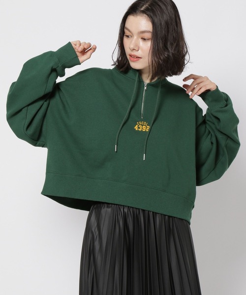 niko and...（ニコアンド）の「裏起毛ハーフZIPプルオーバー（その他トップス・レディース・チャコール/ナチュラル/パープル/グリーン・BIG(L)/SHORT）」の15枚目の写真