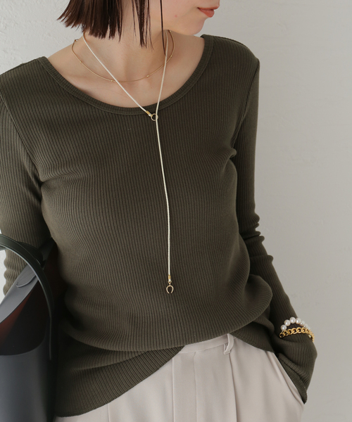 journal standard L'essage(ジャーナルスタンダードレサージュ)の「《追加》カミーノテレコプルオーバー(Tシャツ/カットソー・レディース・グレー/ホワイト系その他/ブラック系その他・FREE)」の3枚目の写真