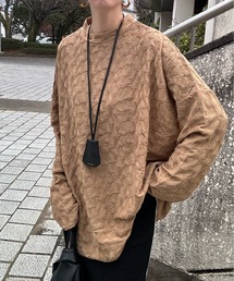 y/m by misato | シャーリングジャガードカットトップス(Tシャツ/カットソー)