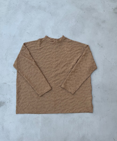 y/m by misato(イムバイミサト)の「シャーリングジャガードカットトップス(Tシャツ/カットソー・レディース・ベージュ/アイボリー/ブラック・FREE)」の12枚目の写真