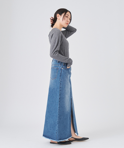 IENA(イエナ)の「デニムタイトスカート(デニムスカート・レディース・ブルー系その他・38/36)」の12枚目の写真