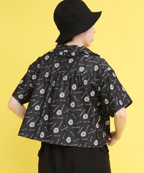 didizizi（ディディジジ）の「●目玉焼きデニムJQBL（シャツ/ブラウス・レディース・ネイビー/ブラック・FREE）」の5枚目の写真