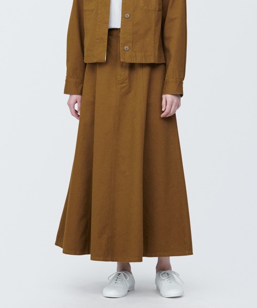 無印良品(ムジルシリョウヒン)の「婦人 木の実から作ったカポック混フレアスカート(スカート・レディース・イエロー系2・M/XS/S/XL)」の1枚目の写真