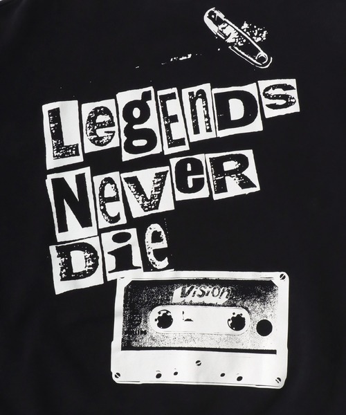 VISION STREET WEAR（ヴィジョンストリートウェア）の「VISION STREET WEAR/ヴィジョンストリートウェア オーバーサイズ ヴィンテージ加工 フロント バックプリント スウェット トレーナー/長袖 トップス プルオーバー/レディース メンズ（スウェット・メンズ・ブラック/ブラック系その他・LL/M/L）」の13枚目の写真