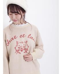 Samansa Mos2 | アニマルモチーフジャカードニット(ニット/セーター)