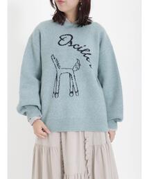 Samansa Mos2 | アニマルモチーフジャカードニット(ニット/セーター)