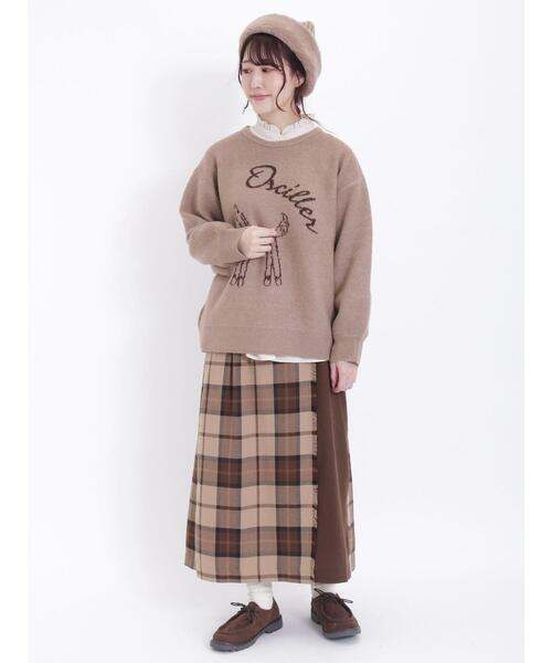 Samansa Mos2(サマンサ モスモス)の「アニマルモチーフジャカードニット(ニット/セーター・レディース・ミント/ベージュ/オフホワイト/イエロー・F)」の13枚目の写真