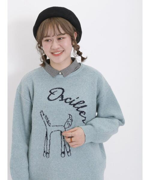 Samansa Mos2(サマンサ モスモス)の「アニマルモチーフジャカードニット(ニット/セーター・レディース・ミント/ベージュ/オフホワイト/イエロー・F)」の14枚目の写真