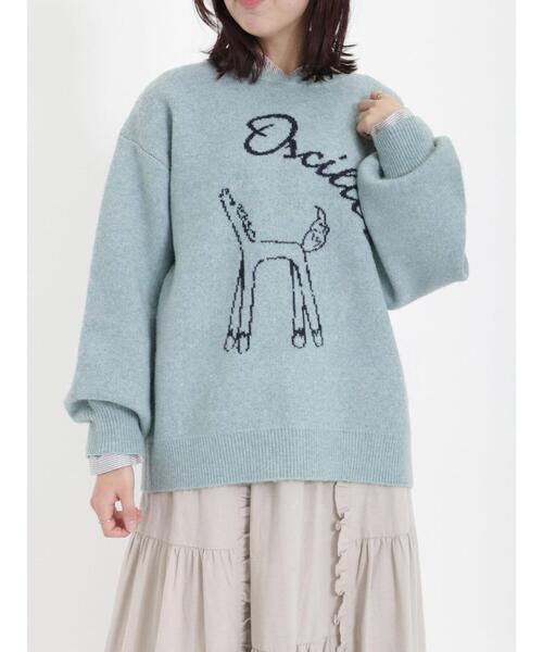 Samansa Mos2(サマンサ モスモス)の「アニマルモチーフジャカードニット(ニット/セーター・レディース・ミント/ベージュ/オフホワイト/イエロー・F)」の20枚目の写真