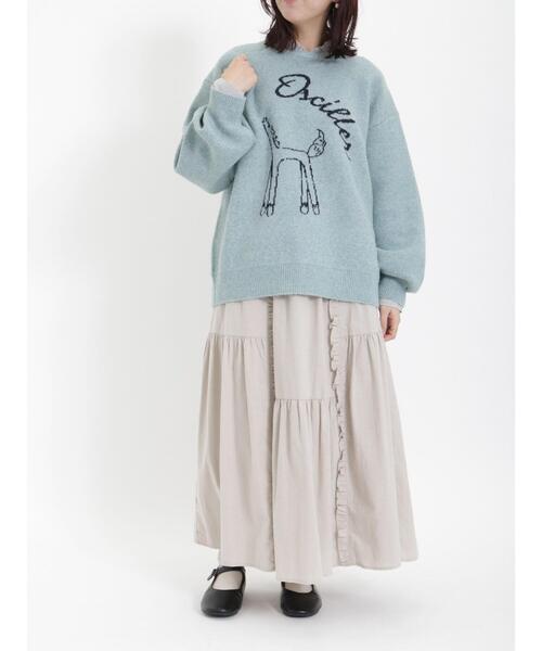 Samansa Mos2(サマンサ モスモス)の「アニマルモチーフジャカードニット(ニット/セーター・レディース・ミント/ベージュ/オフホワイト/イエロー・F)」の21枚目の写真