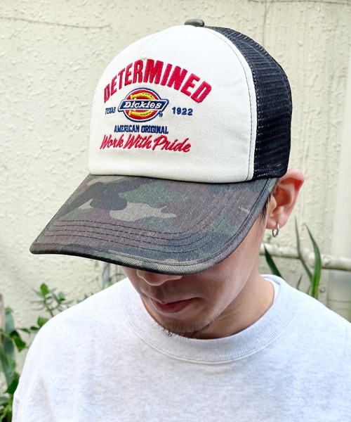 Dickies（ディッキーズ）の「DICKIES EX DETRMINED MESHCAP（キャップ・メンズ・カモフラージュ/ライトブラウン/ブラック・FREE）」の8枚目の写真