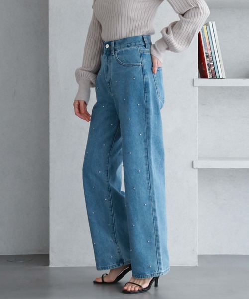 archives(アルシーヴ)の「ビジューデニム(デニムパンツ・レディース・グレー/ブルー/サックスブルー・SMALL/MEDIUM)」の16枚目の写真