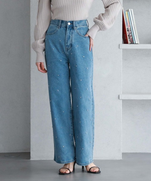 archives(アルシーヴ)の「ビジューデニム(デニムパンツ・レディース・グレー/ブルー/サックスブルー・SMALL/MEDIUM)」の14枚目の写真