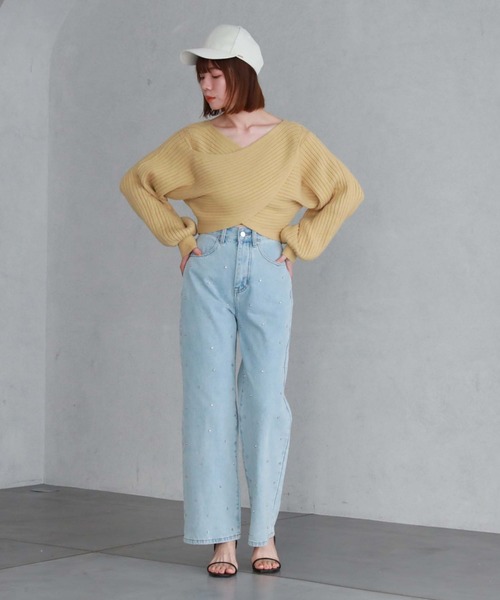 archives(アルシーヴ)の「ビジューデニム(デニムパンツ・レディース・グレー/ブルー/サックスブルー・SMALL/MEDIUM)」の10枚目の写真
