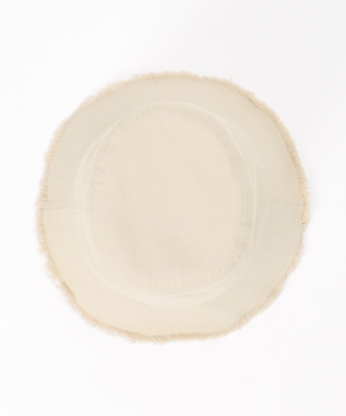 ikka（イッカ）の「UVバケットフリンジハット（ハット・レディース・ブラック/ベージュ/オフホワイト・FREE）」の5枚目の写真