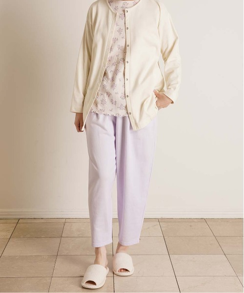 KID BLUE（キッドブルー）の「キッドブルー -２４オーガニックコットン裏毛 -くるぶし丈ボトムス -KRWP507 -kidblue（ルームウェア/パジャマ・レディース・アイボリー/ラベンダー・M）」の9枚目の写真