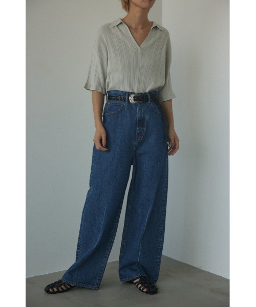BLACK BY MOUSSY(ブラックバイマウジー)の「loose straight denim(ルーズストレートデニム)(デニムパンツ・レディース・ブルー・23inch/24inch/25inch/26inch)」の2枚目の写真