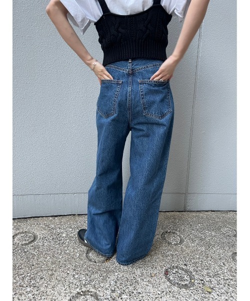 BLACK BY MOUSSY(ブラックバイマウジー)の「loose straight denim(ルーズストレートデニム)(デニムパンツ・レディース・ブルー・23inch/24inch/25inch/26inch)」の15枚目の写真