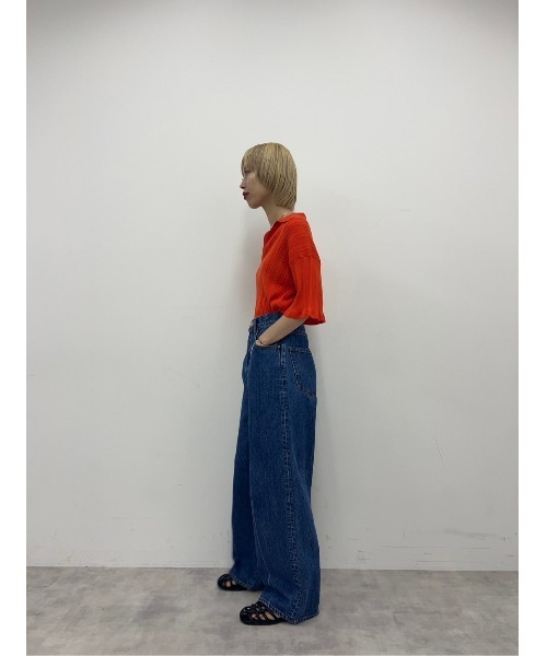 BLACK BY MOUSSY(ブラックバイマウジー)の「loose straight denim(ルーズストレートデニム)(デニムパンツ・レディース・ブルー・23inch/24inch/25inch/26inch)」の11枚目の写真