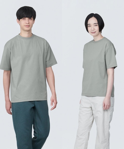 無印良品（ムジルシリョウヒン）の「〔MUJI WALKER〕紳士　ＵＶカット吸汗速乾半袖Ｔシャツ（Tシャツ/カットソー・メンズ・グレー/グリーン系2/ホワイト/ブルー系1/ブラック/ネイビー系・M/S/XS/XL/L）」の3枚目の写真