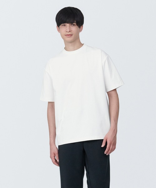 無印良品（ムジルシリョウヒン）の「〔MUJI WALKER〕紳士　ＵＶカット吸汗速乾半袖Ｔシャツ（Tシャツ/カットソー・メンズ・グレー/グリーン系2/ホワイト/ブルー系1/ブラック/ネイビー系・M/S/XS/XL/L）」の7枚目の写真