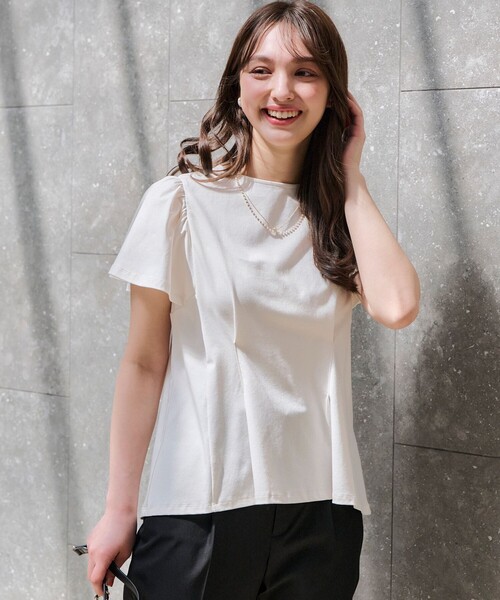 ANY SIS(エニィスィス)の「【接触冷感】美人 フリルスリーブ カットソー(Tシャツ/カットソー・レディース・ブラック系/ダークグリーン系/ホワイト系/ライラック系/ピンク系/ダルブルー系・2)」の22枚目の写真