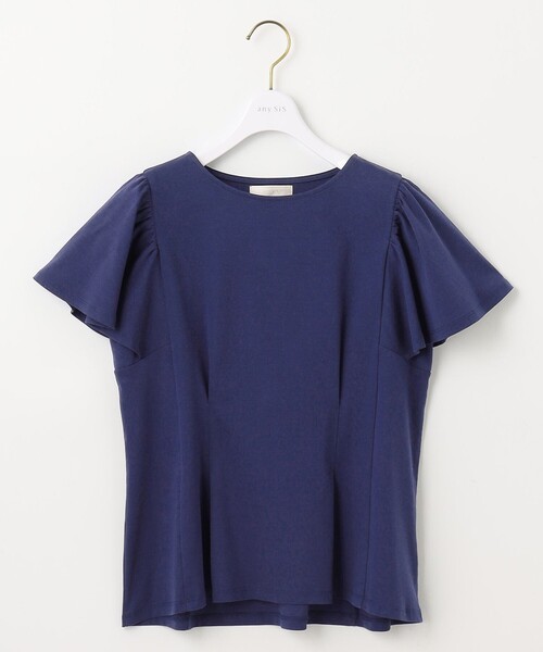 ANY SIS(エニィスィス)の「【接触冷感】美人 フリルスリーブ カットソー(Tシャツ/カットソー・レディース・ブラック系/ダークグリーン系/ホワイト系/ライラック系/ピンク系/ダルブルー系・2)」の8枚目の写真