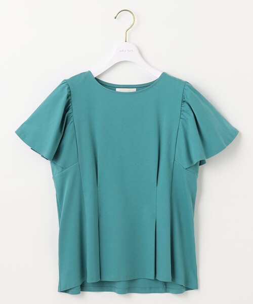 ANY SIS(エニィスィス)の「【接触冷感】美人 フリルスリーブ カットソー(Tシャツ/カットソー・レディース・ブラック系/ダークグリーン系/ホワイト系/ライラック系/ピンク系/ダルブルー系・2)」の11枚目の写真