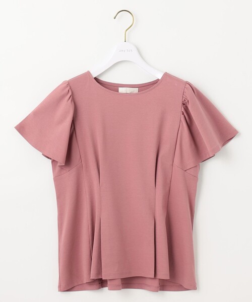 ANY SIS(エニィスィス)の「【接触冷感】美人 フリルスリーブ カットソー(Tシャツ/カットソー・レディース・ブラック系/ダークグリーン系/ホワイト系/ライラック系/ピンク系/ダルブルー系・2)」の12枚目の写真