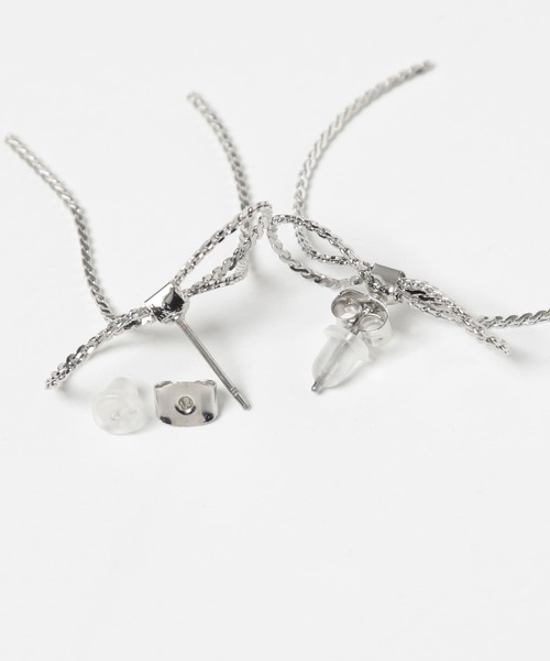 SMELLY(スメリー)の「チェーンリボンピアス(ピアス(両耳用)・レディース・シルバー・-)」の2枚目の写真