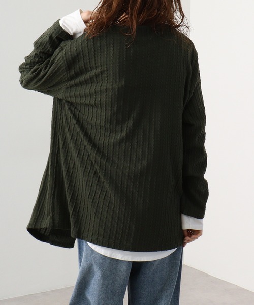 EVOLUTION(エボリューション)の「Draped knit cardigan / ドレープ ニットソー カーディガン unisex(カーディガン/ボレロ・メンズ・オフホワイト/カーキ/ブラック・XL/M/L)」の17枚目の写真