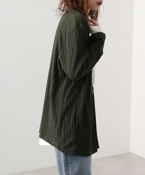 EVOLUTION(エボリューション)の「Draped knit cardigan / ドレープ ニットソー カーディガン unisex(カーディガン/ボレロ・メンズ・オフホワイト/カーキ/ブラック・XL/M/L)」の18枚目の写真