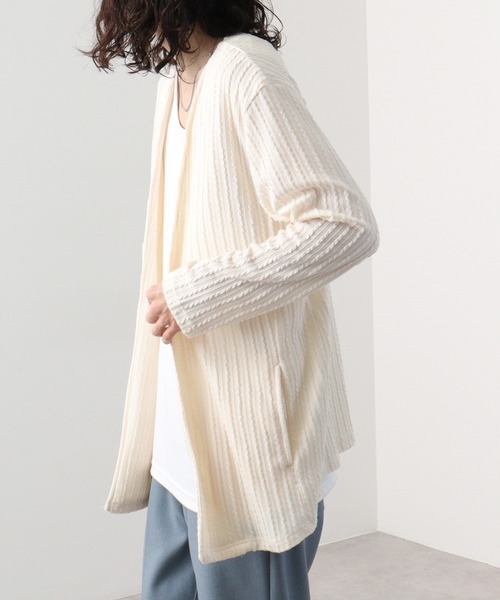 EVOLUTION(エボリューション)の「Draped knit cardigan / ドレープ ニットソー カーディガン unisex(カーディガン/ボレロ・メンズ・オフホワイト/カーキ/ブラック・XL/M/L)」の21枚目の写真