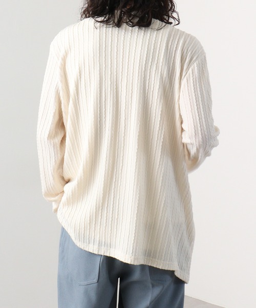 EVOLUTION(エボリューション)の「Draped knit cardigan / ドレープ ニットソー カーディガン unisex(カーディガン/ボレロ・メンズ・オフホワイト/カーキ/ブラック・XL/M/L)」の22枚目の写真