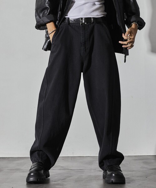 FREAK’S STORE/フリークスストア ワイドシルエット ツイステッド カーブデニムパンツ（デニムパンツ）｜FREAK'S STORE（フリークスストア）