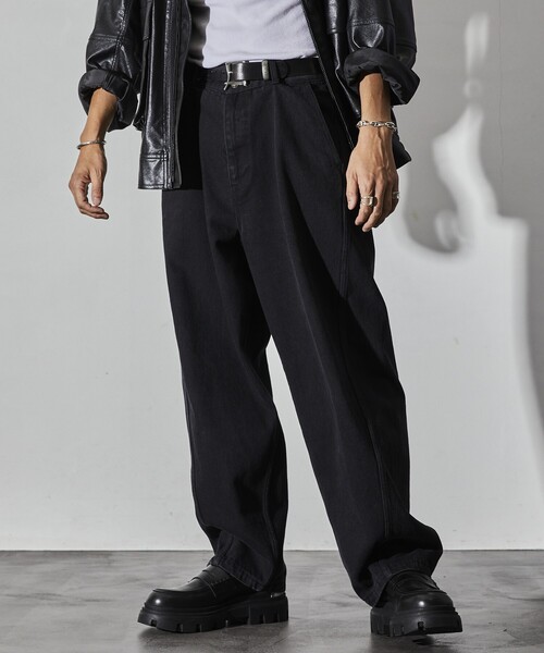 FREAK’S STORE/フリークスストア ワイドシルエット ツイステッド カーブデニムパンツ（デニムパンツ）｜FREAK'S STORE（フリークスストア）