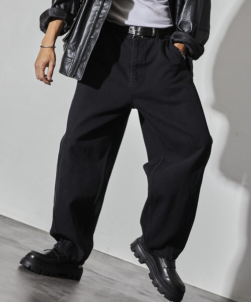 FREAK’S STORE/フリークスストア ワイドシルエット ツイステッド カーブデニムパンツ（デニムパンツ）｜FREAK'S STORE（フリークスストア）