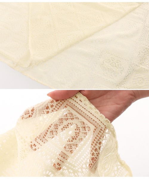 Settimissimo（セッティミッシモ）の「総レース キーネック ボリュームスリーブ ワンピース（ワンピース・レディース・ブラック/アイボリー・FREE）」の8枚目の写真