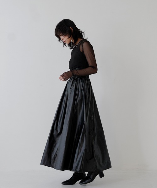 hellam（へラム）の「メタルフレアZIPスカート（スカート）」 - WEAR