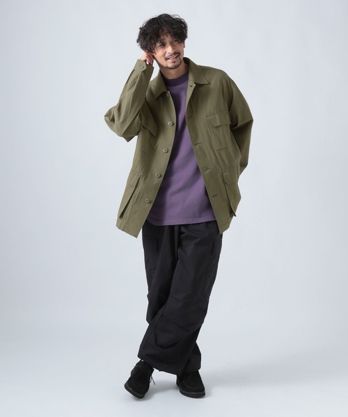BAYFLOW(ベイフロー)の「ライトBDUシャツジャケット(ブルゾン・メンズ・ブラック/オフホワイト/カーキ・MEDIUM/LARGE)」の6枚目の写真