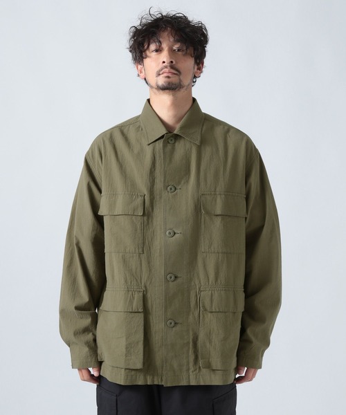 BAYFLOW(ベイフロー)の「ライトBDUシャツジャケット(ブルゾン・メンズ・ブラック/オフホワイト/カーキ・MEDIUM/LARGE)」の7枚目の写真