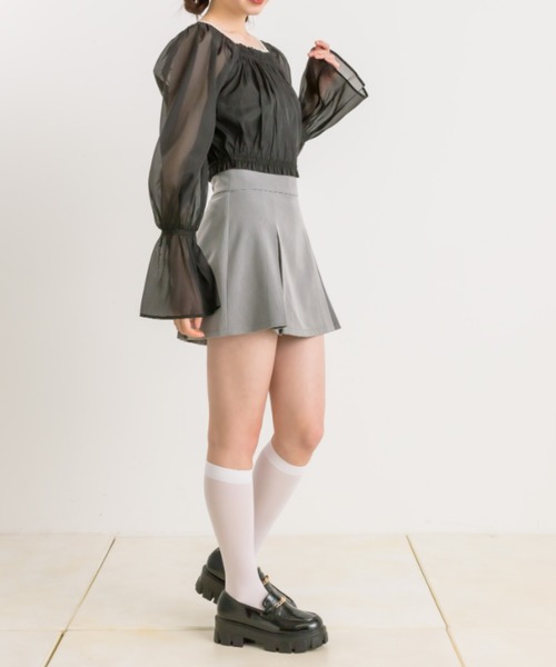 OLIVE des OLIVE(オリーブデオリーブ)の「オーガンジーブラウス×パールキャミSET 1041040110(シャツ/ブラウス・レディース・アイボリー/チェック/ブラック・FREE)」の13枚目の写真