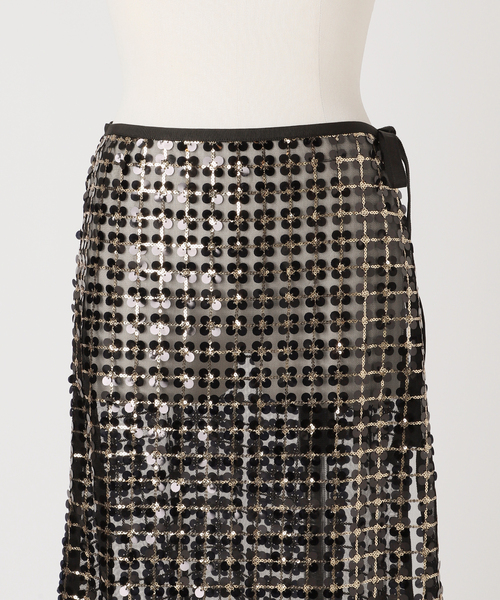 GRISE（グリーズ）の「GRISE スパンコールラップスカート（スカート・レディース・ブラック・FREE）」の8枚目の写真