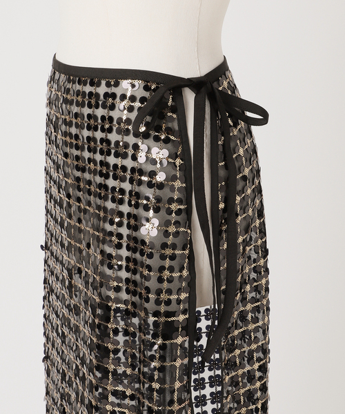 GRISE（グリーズ）の「GRISE スパンコールラップスカート（スカート・レディース・ブラック・FREE）」の10枚目の写真