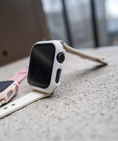 zandy(ズィーアンドワイ)の「zandy ズィーアンドワイ/ Apple Watch ケース&ベルトセット マットタイプ【マットハードケース】アップルウォッチカバー& 細身レザーバンド //// set9(デジタル腕時計・メンズ・シルバーグレー/ブラウン系その他/ホワイト×ホワイト/ブラック系その他/ピンク/グリーン×オレンジ/レッド系その他・S/M)」の2枚目の写真