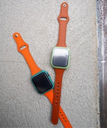 zandy ズィーアンドワイ/ Apple Watch ケース&ベルトセット マットタイプ【マットハードケース】アップルウォッチカバー& 細身レザーバンド /// set9